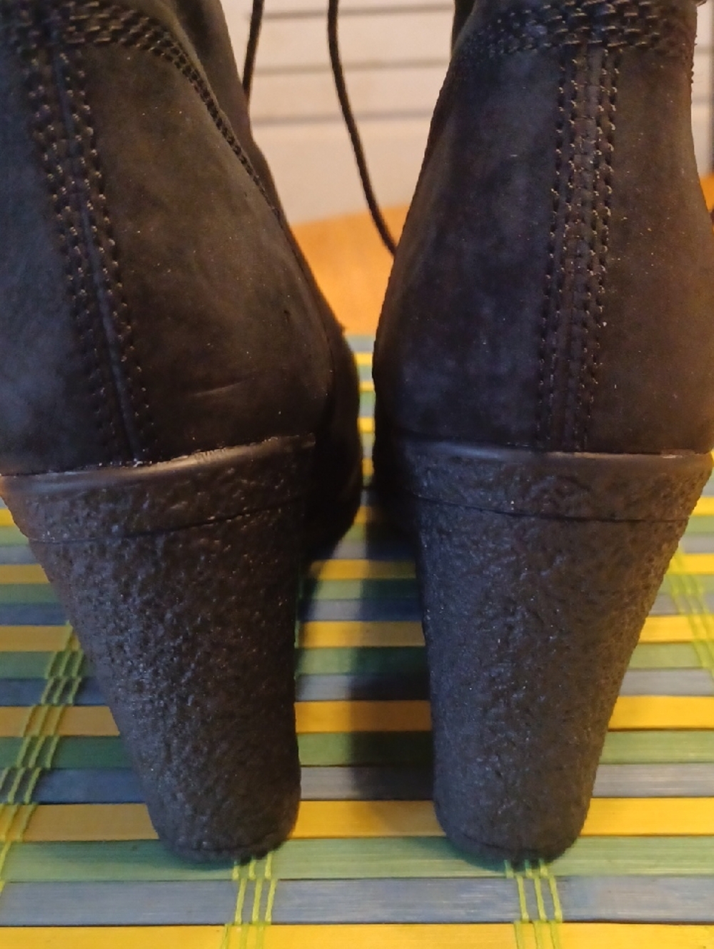 Timberland Women's Black Lace-Up Combat & Moto Boots Size 8.5W - Picture 12 of 13